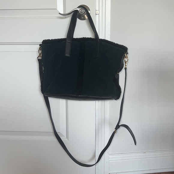 Ugg Australia Quinn Tote Suede Bag In Black - Picture 2 of 10
